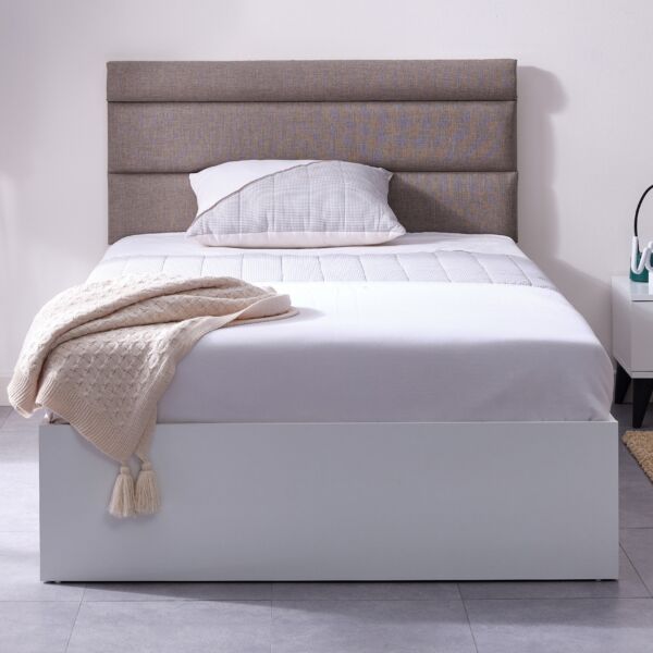 سرير توين ذكي بلوح رأسي منجد من ستار - 120x200 سم