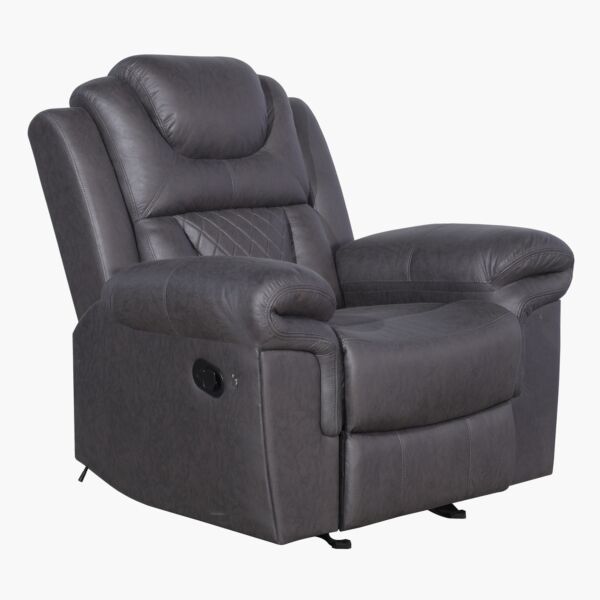 كرسي استرخاء قماش بذراعين هزاز وبشريط إضاءة إل إي دي من ميراندا