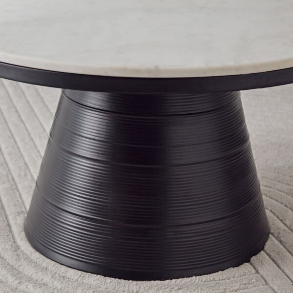 طاولة قهوة بسطح رخامي مضلع من إيدوين