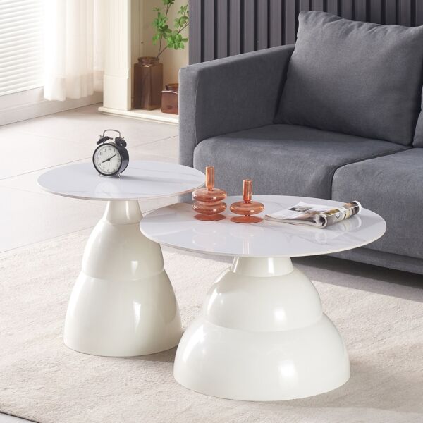 طقم طاولات من الحجر الملبد قطعتين - براسيكا