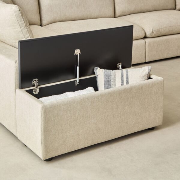 طاولة كونسول مع وحدة تخزين وصينية خشبية