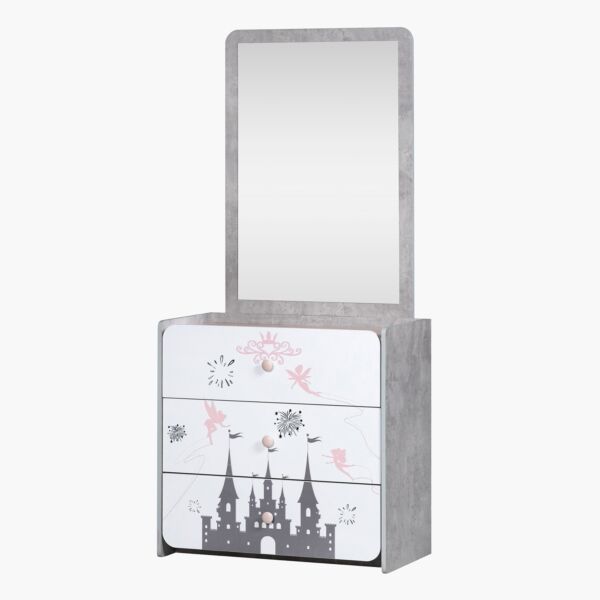 طاولة تزيين بمرآة و3 أدراج من بيكسي