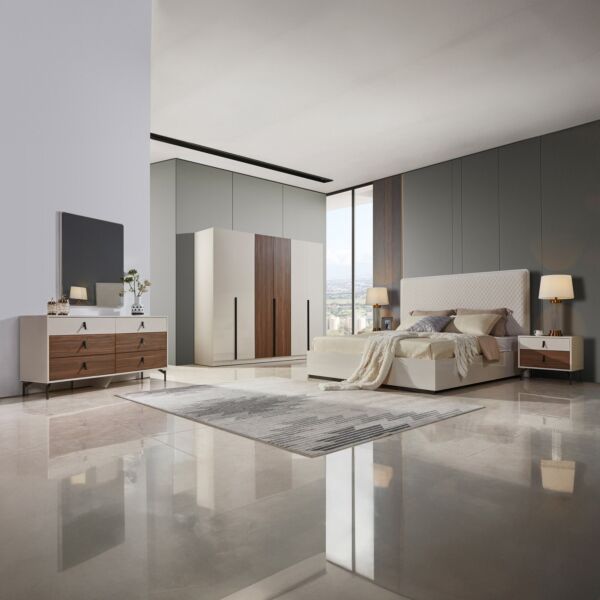 طقم غرفة نوم كينج - 6 قطع من برايم روز