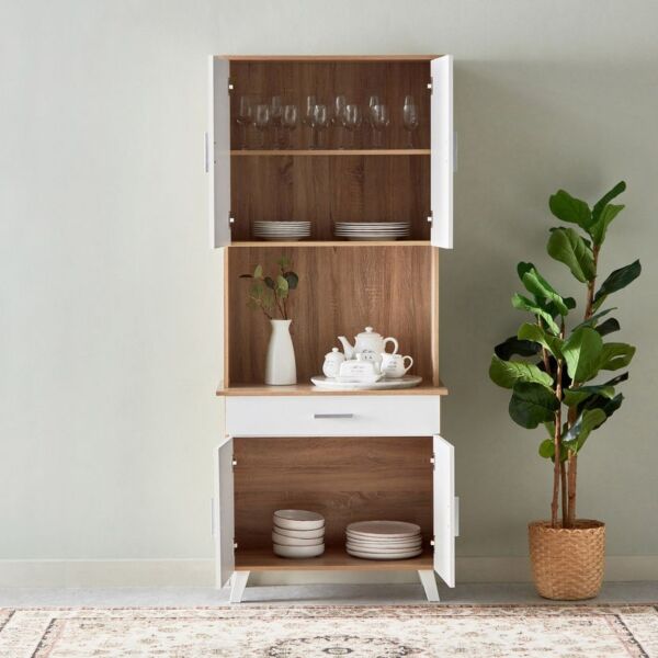 خزانة مطبخ 4 أبواب بدرج من ألفوردي