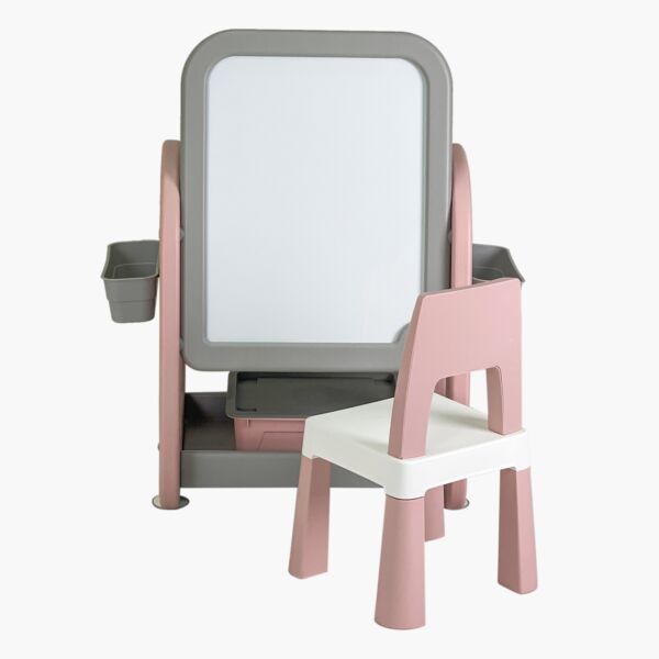 طاولة دراسة مكعبات البناء 4 في 1 مع كرسي وحامل آريس أوسلوي