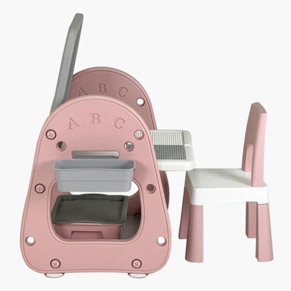 طاولة دراسة مكعبات البناء 4 في 1 مع كرسي وحامل آريس أوسلوي