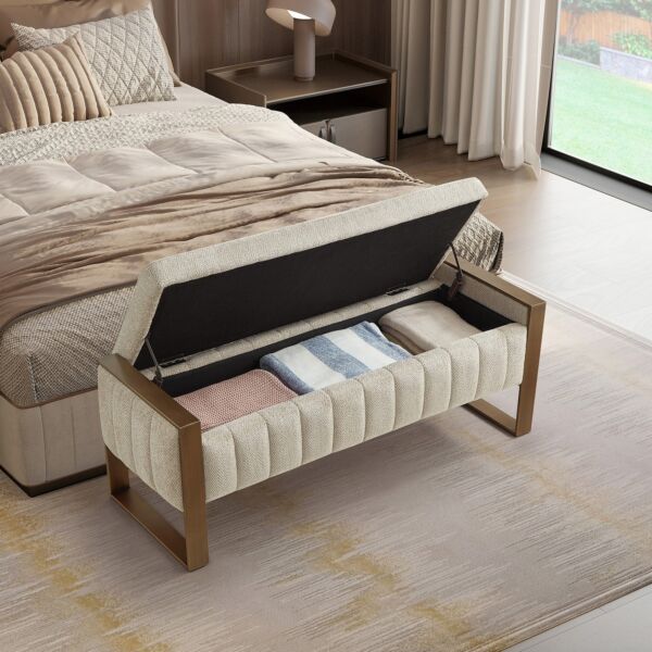 مقعد بنش سوفي بمساحة تخزين من أفالون