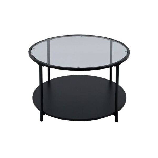 طاولة قهوة مستديرة بسطح زجاج آرك أوري