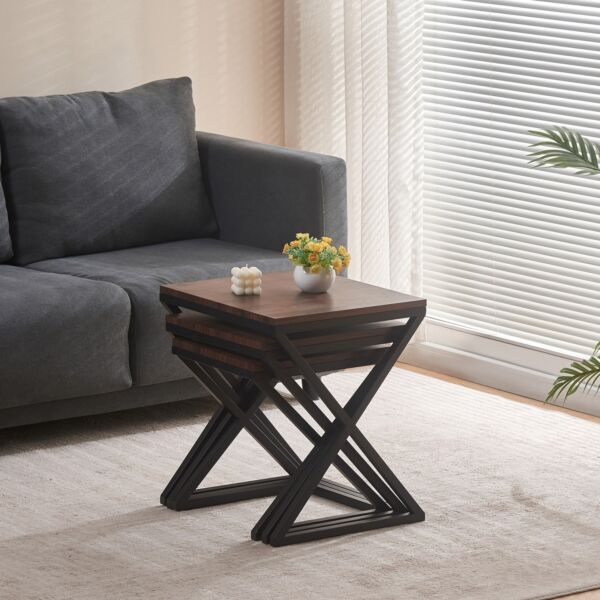 طقم طاولات متداخلة 3 قطع من أسكوت