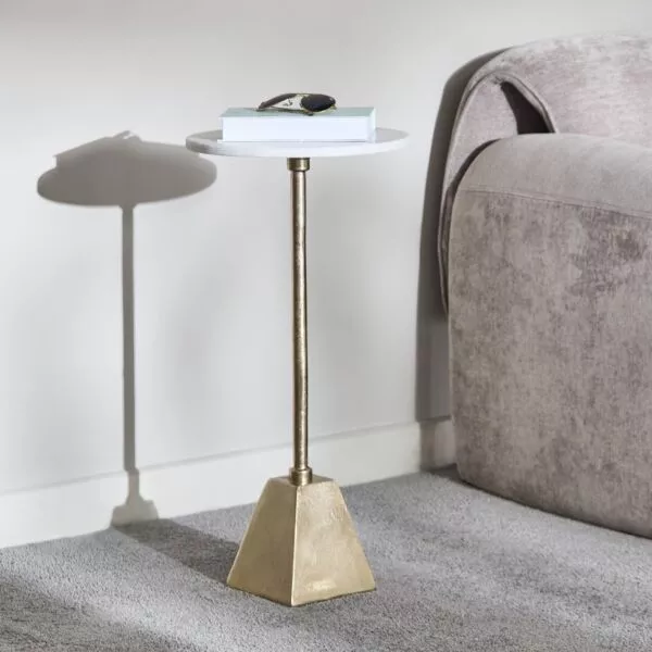 طاولة جانبية بسطح رخام - ديون