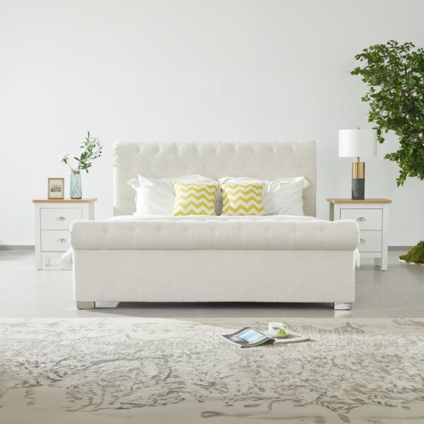 سرير كوين منجّد من لوسيانا - 160x200 سم