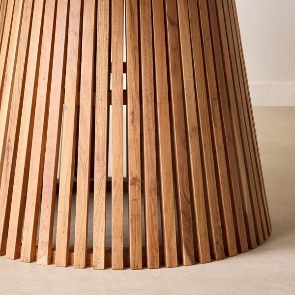 طاولة طعام مستديرة من الخشب الصلب 6 مقاعد - دولتشي