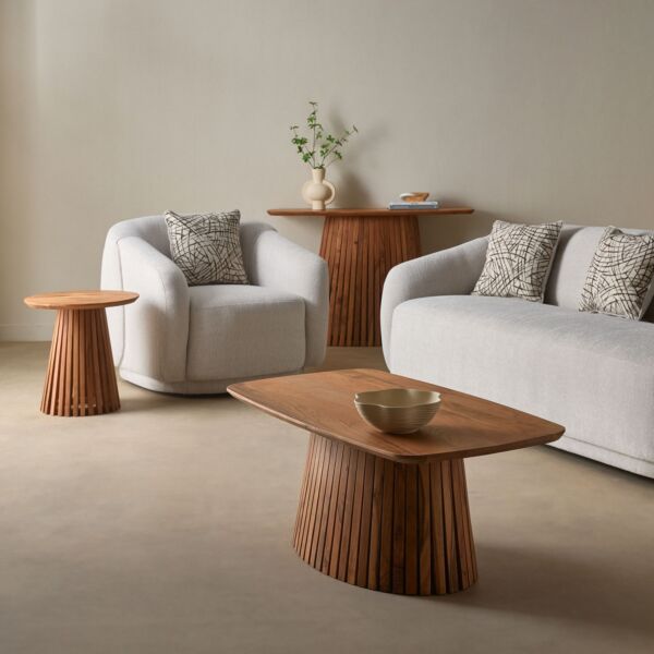 طاولة قهوة من الخشب الصلب - دولتشي