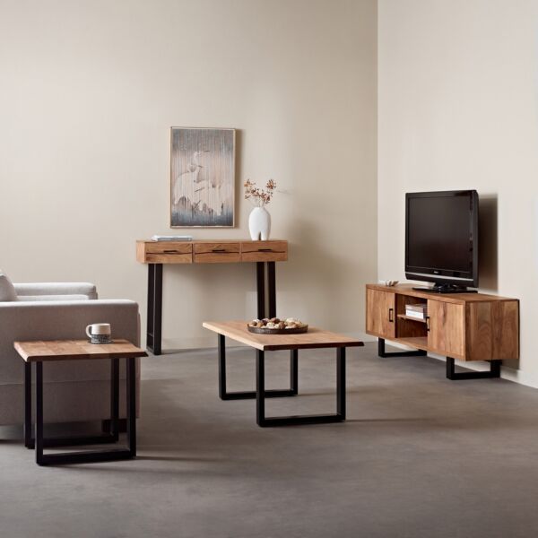 طاولة جانبية بسطح خشب صلب لايف إيدج - كوستا