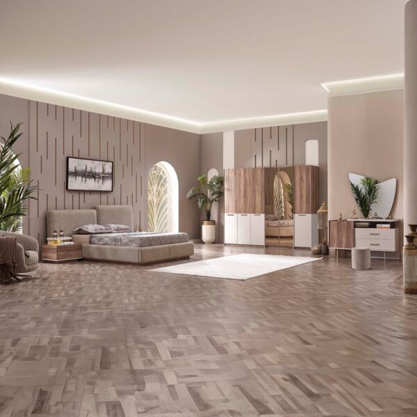 خزانة ملابس 6 أبواب بمرآة من بريستيج