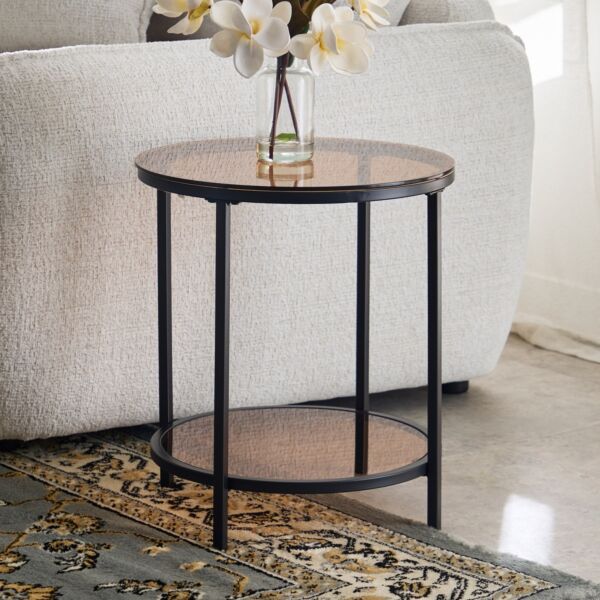 طاولة جانبية بسطح زجاجي من آرك