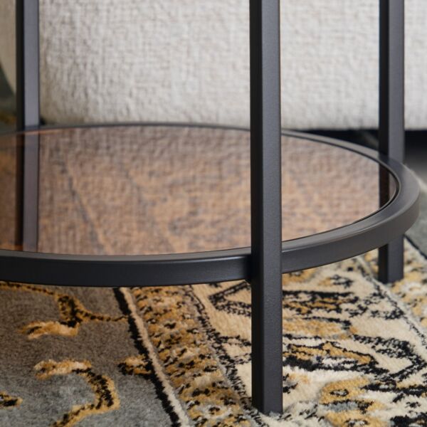 طاولة جانبية بسطح زجاجي من آرك