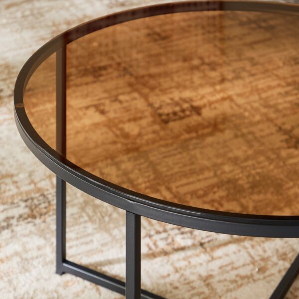 طاولة قهوة بسطح زجاجي من آرك