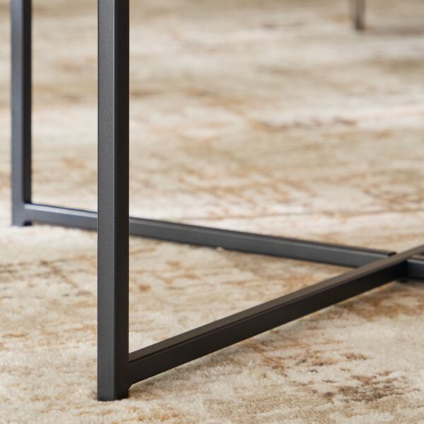 طاولة قهوة بسطح زجاجي من آرك