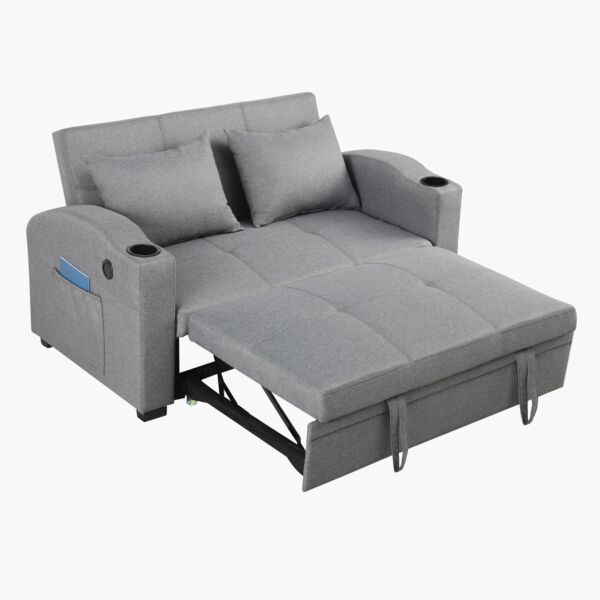 كنبة سرير ثنائية مع 2 حامل أكواب ومنفذ يو إس بي من مورجان