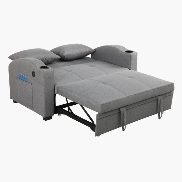 كنبة سرير ثنائية مع 2 حامل أكواب ومنفذ يو إس بي من مورجان