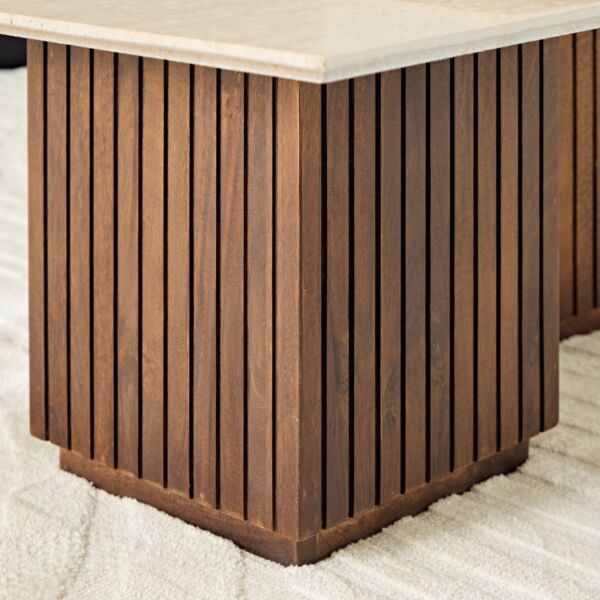 طقم طاولة قهوة مربعة فلوتد