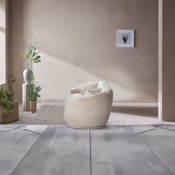 كنبة قماش 3 مقاعد مع وسادتين من هوستن