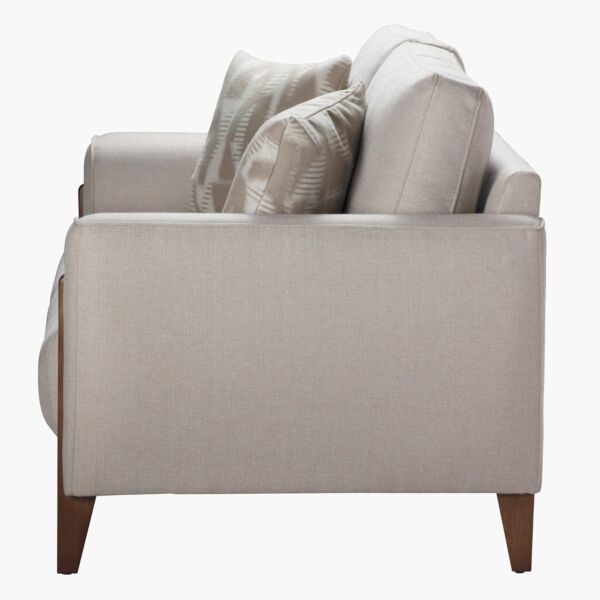 كنبة قماش مقعدين مع وسادتين من باسو