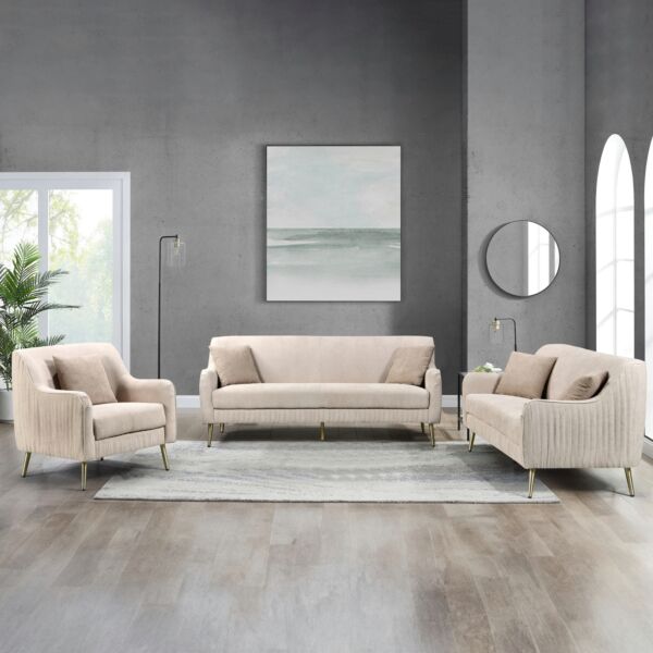 كنبة قماش 3 مقاعد مع وسادتين من سيفيل إن إكس تي