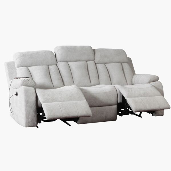 كنبة استرخاء قماش كهرباء بـ3 مقاعد مع منفذ يو إس بي من دالاس