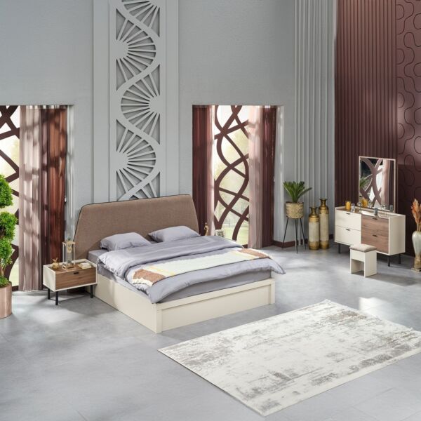 طقم غرفة نوم كينج 6 قطع من لوسيا - 180x200 سم