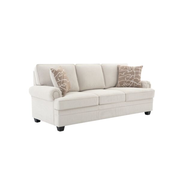 كنبة قماش 3 مقاعد مع وسادتين من أشتون إن إكس تي