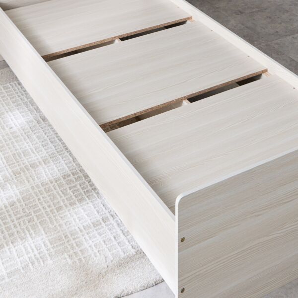 سرير فردي مع لوح رأسي بمساحة تخزين من سكاي - 90x200 سم