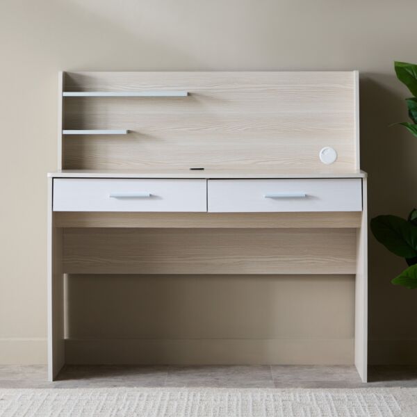 مكتب عمل بدرجين ومساحة تخزين ويو إس بي بإضاءة من سكاي