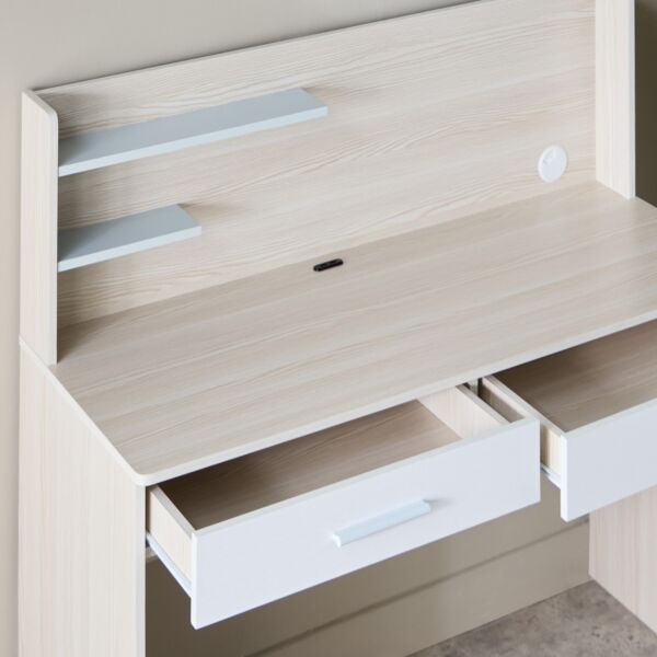 مكتب عمل بدرجين ومساحة تخزين ويو إس بي بإضاءة من سكاي