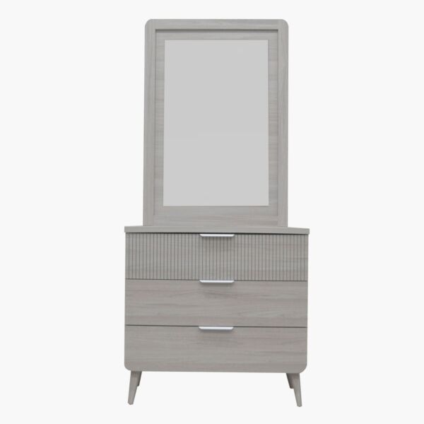 طاولة تزيين بـ 3 أدراج مع مرآة من إلمود