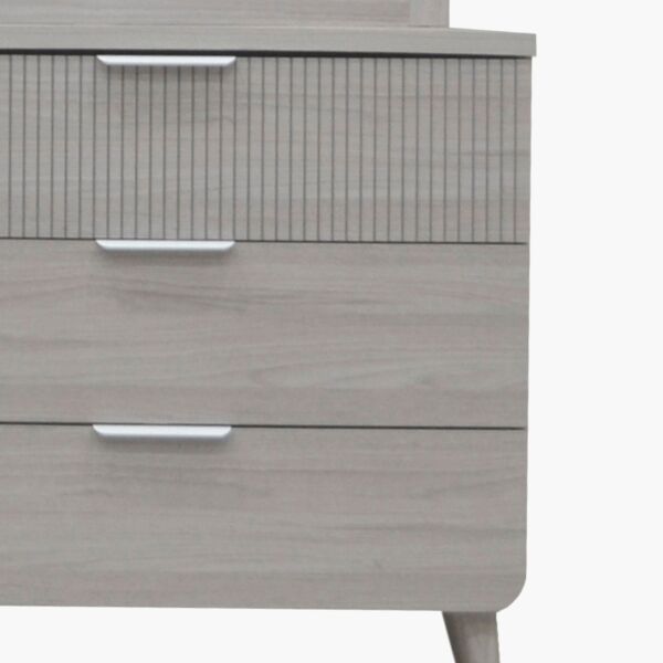 طاولة تزيين بـ 3 أدراج مع مرآة من إلمود