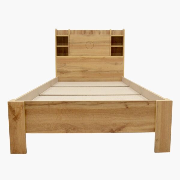 سرير توين ذكي بلوح رأسي بمساحة تخزين من كارنيشن - 120x200 سم