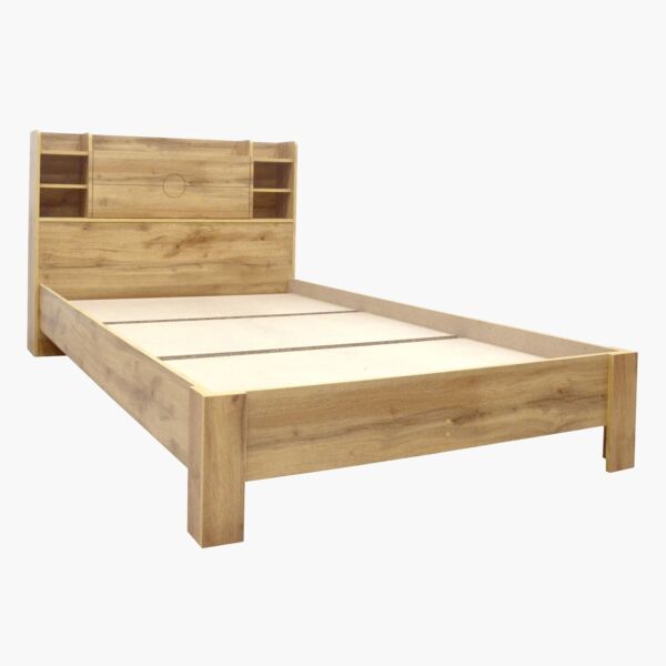 سرير توين ذكي بلوح رأسي بمساحة تخزين من كارنيشن - 120x200 سم