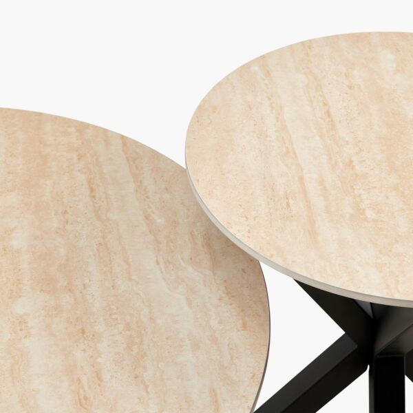 طاولة جانبية مستديرة من حجر ملبد من بيليسيا