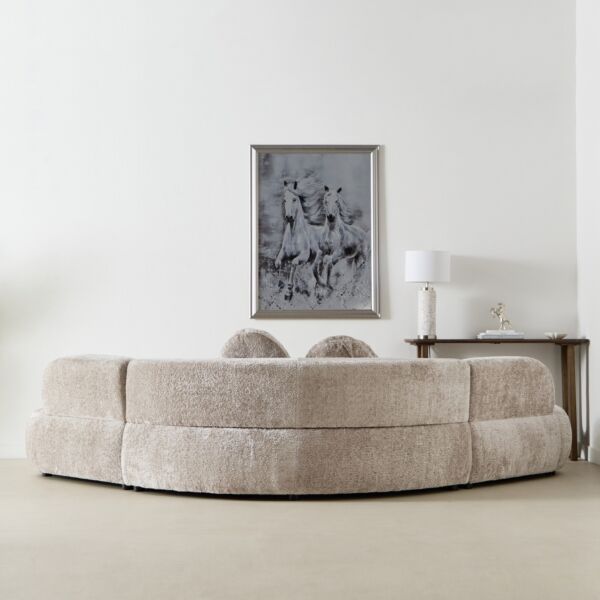 كنبة قماش كبيرة 4 مقاعد مع 2 وسادة من فينيتو