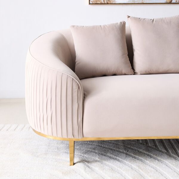 كنبة قماش مقعدين مع 3 وسائد من سورينتو