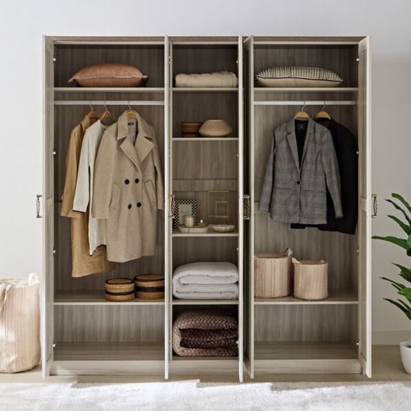 دولاب ملابس 5 أبواب بمرآة من أنجيليك