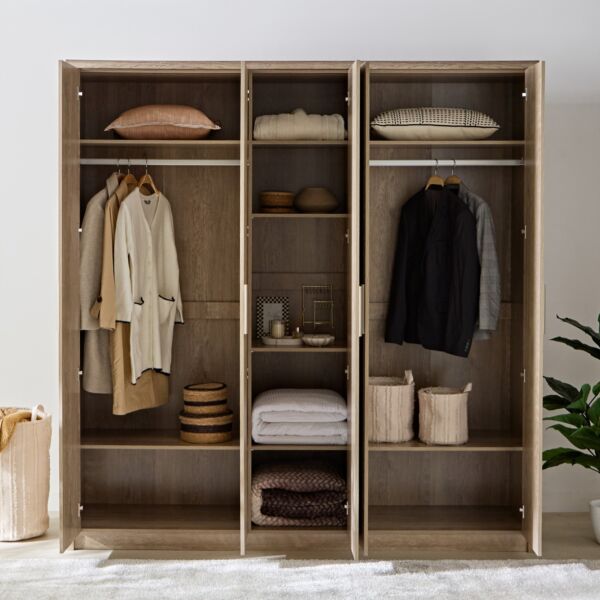 دولاب ملابس 5 أبواب بمرآة من كيرفي