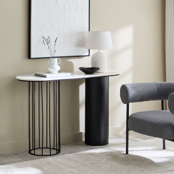 طاولة كونسول بسطح من الرخام الأصلي من تويجز