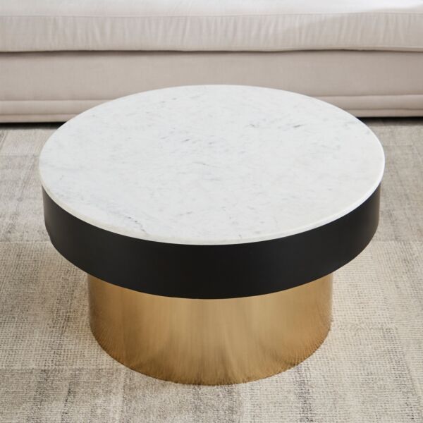 طاولة قهوة بسطح من الرخام الأصلي من باريل