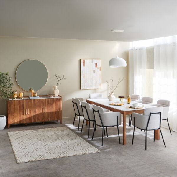 طاولة طعام سطح رخامي 8 مقاعد ميدتاون