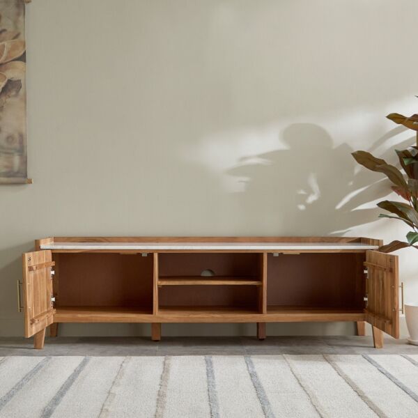 طاولة تلفزيون 70 بوصة سطح رخام 160 سم ميدتاون