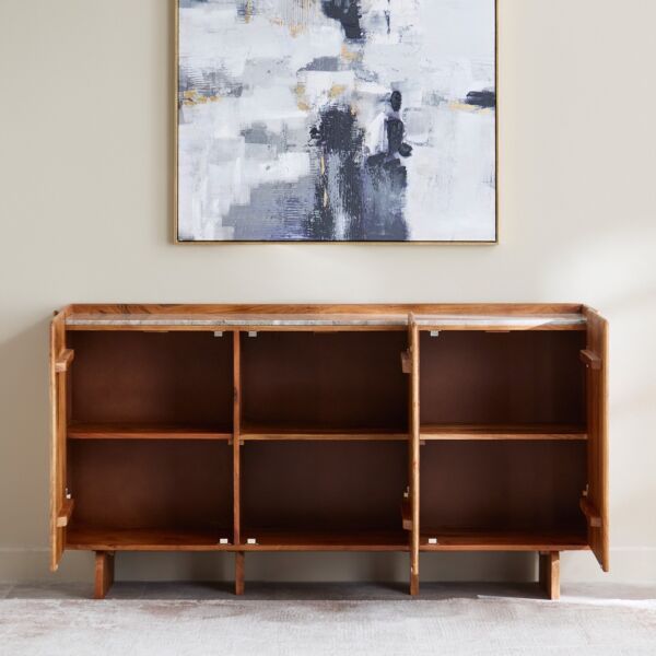 خزانة جانبية 3 أبواب بسطح رخام من سيول