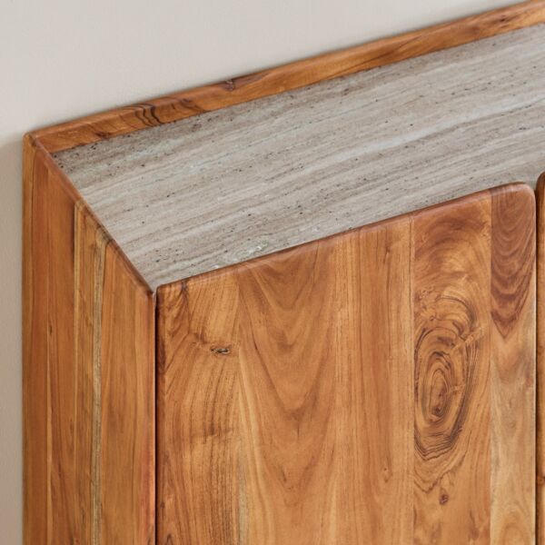 خزانة جانبية 3 أبواب بسطح رخام من سيول